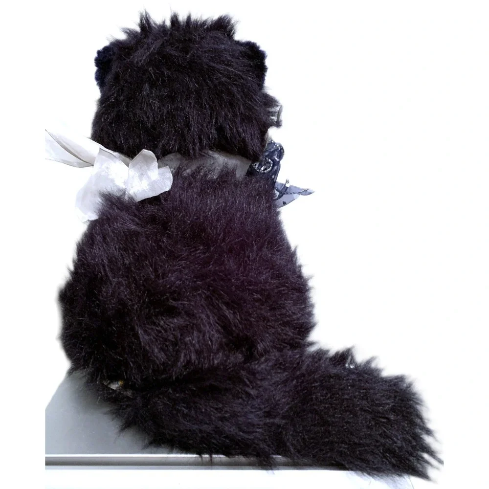 Dakin Midnight Navy Blue Cat Plush Long Hair 12